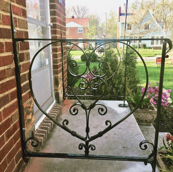 hand-forged heart porch rails by Metals Artisan Laevi Susman