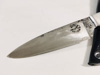 hand-forged carbon steel knife by Metals Artisan Laevi Susman