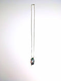 Gold, Silver, and Tourmaline Handmade Pendant on 18" Sterling Silver Necklace, One of a Kind Pendant Gift, Pink and Teal