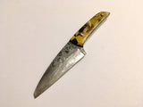 Small Kiridashi, Origami Paper-Handle, Personal Utility Knife, Hand-Forged High Carbon Steel with Copper Pins, Made to Order